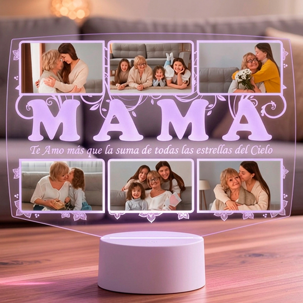 Lampara Led 3D Mamá 6