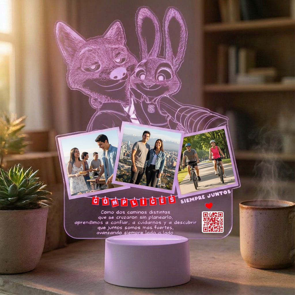 Lampara Led 3D Zootopia