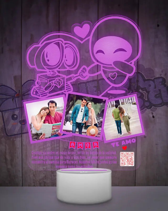 Lampara Led 3D Wall-E