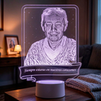 Lampara Led 3D Fotográfica Pergamino