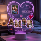 Lampara Led 3D Amor Diamante