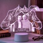 Lampara Led 3D SuperPapa Grabado