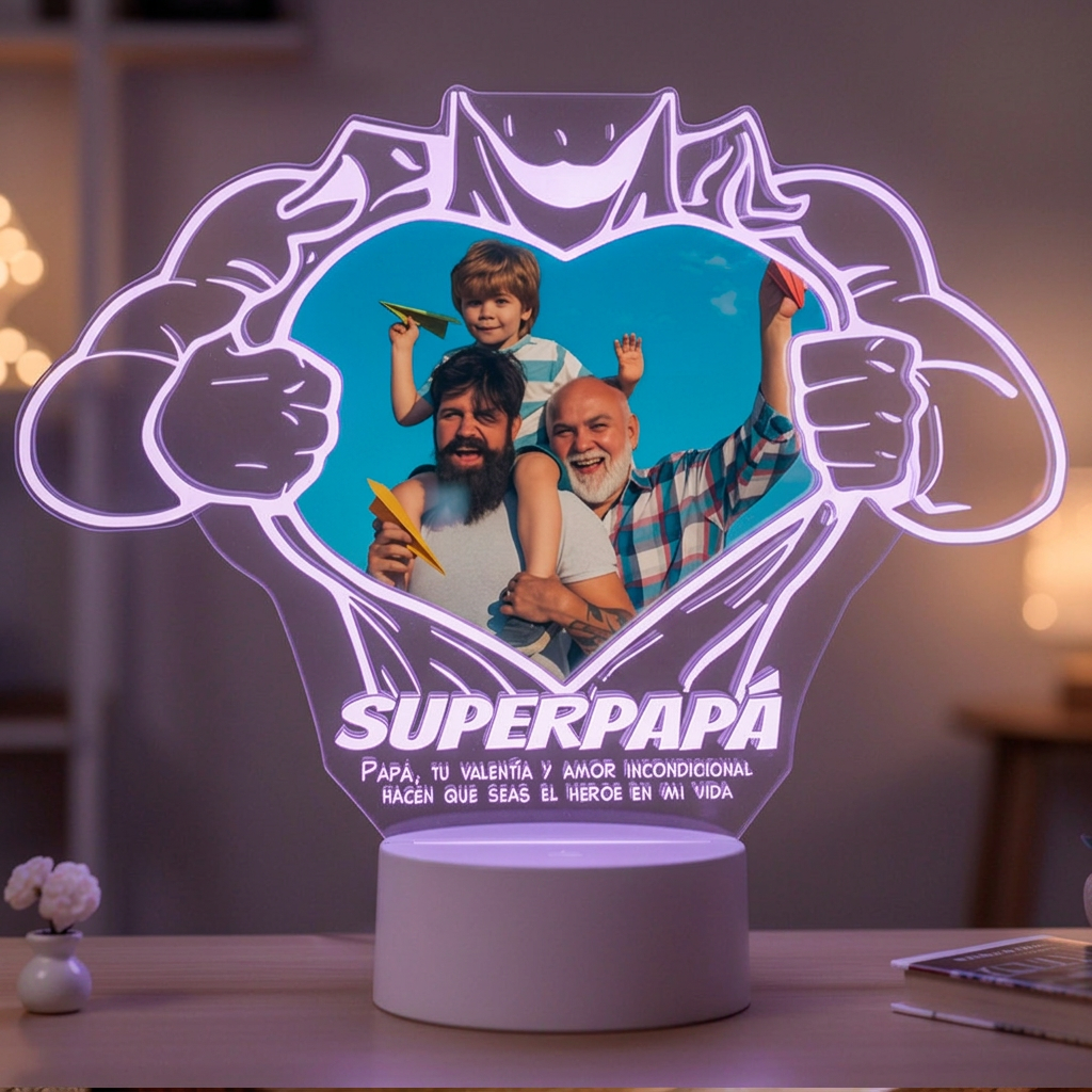 Lampara Led 3D SuperPapa Color