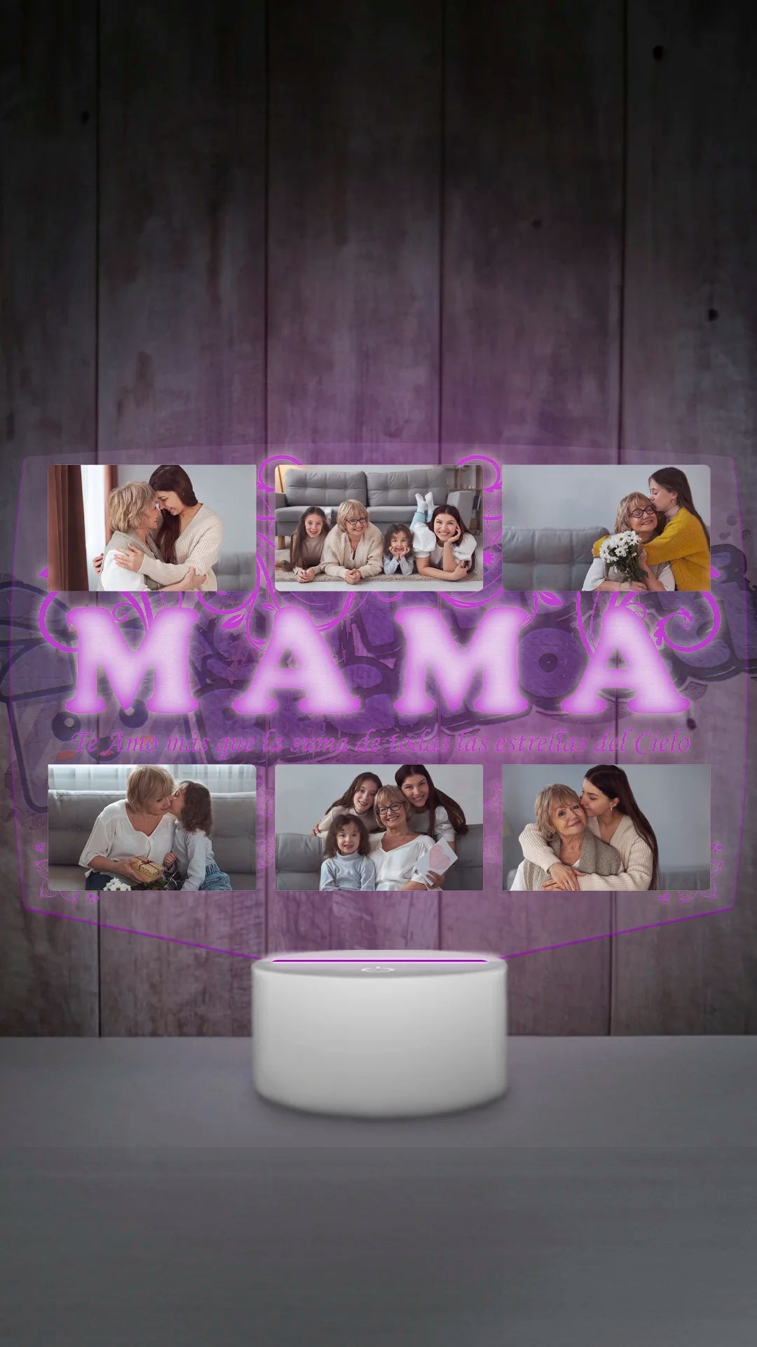 Lampara Led 3D Mamá 6