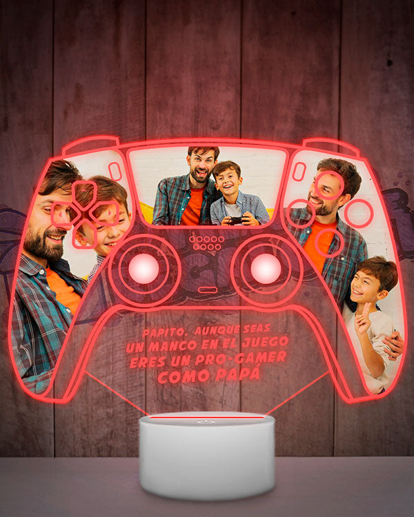 Lampara Led 3D Gamer