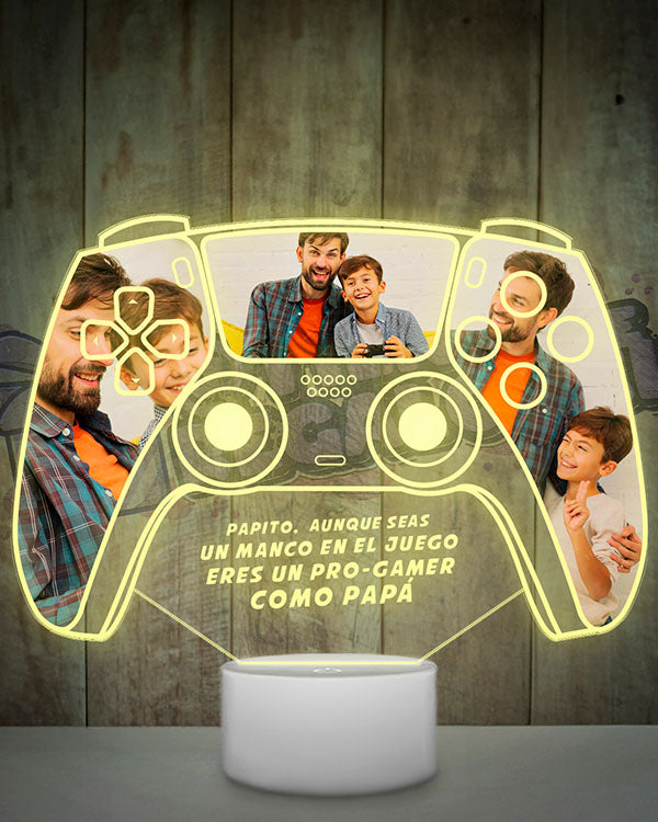 Lampara Led 3D Gamer