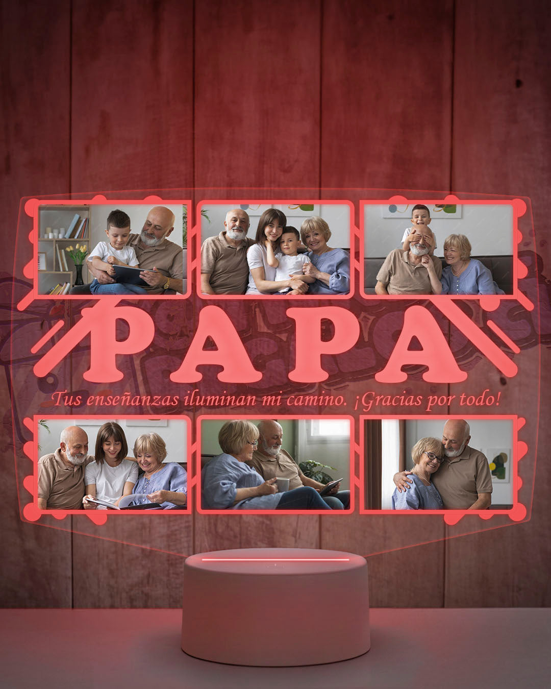 Lampara Led 3D Papá 6