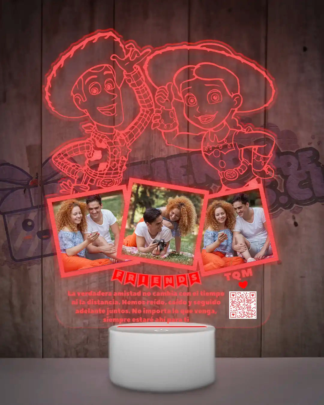 Lampara Led 3D Woody & Jessie Amigos