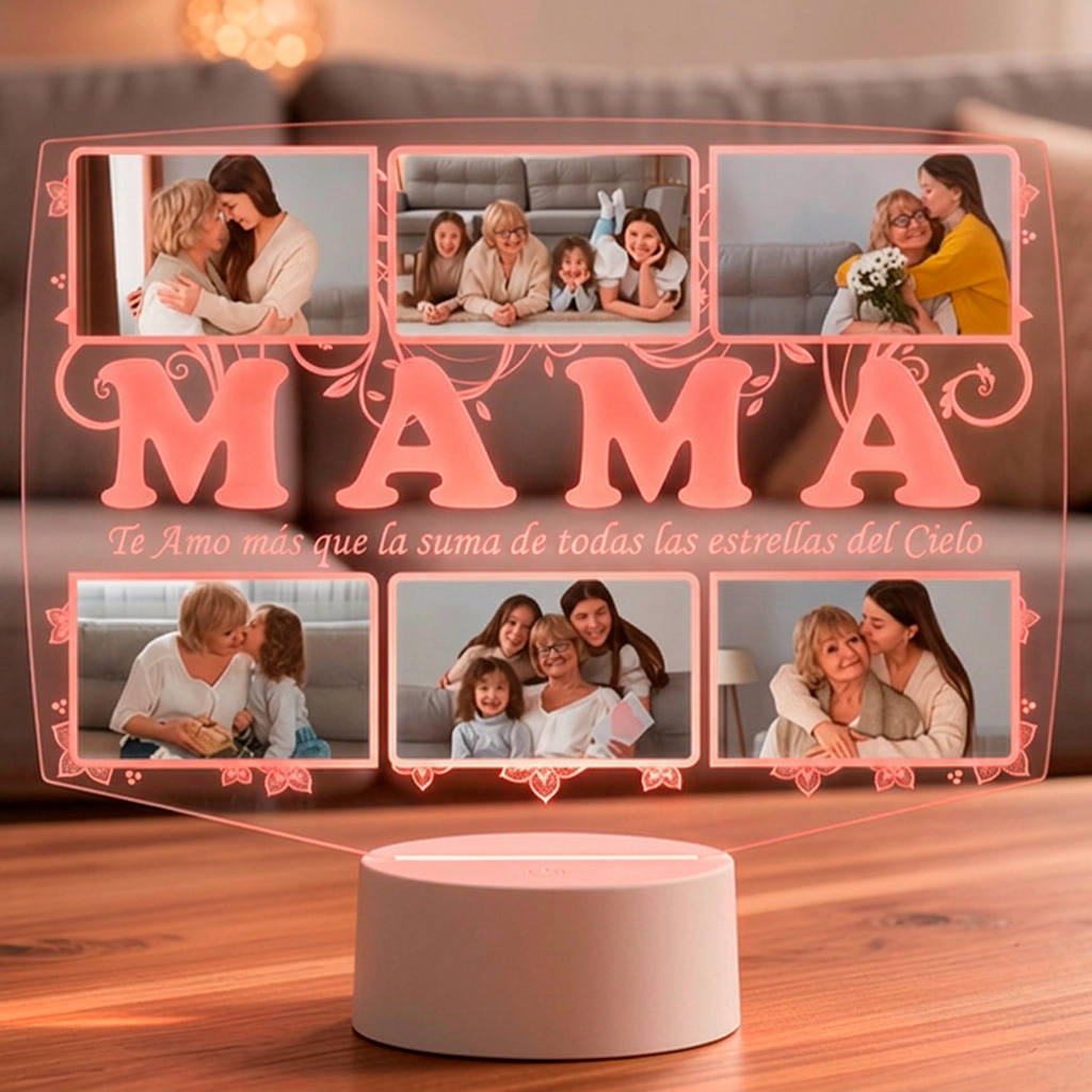 Lampara Led 3D Mamá 6