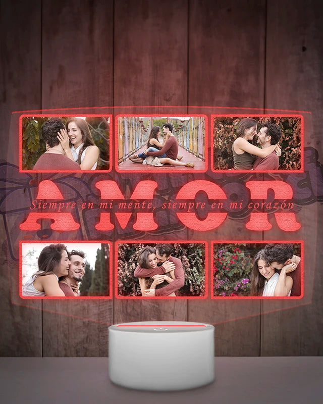 Lampara Led 3D Amor 6