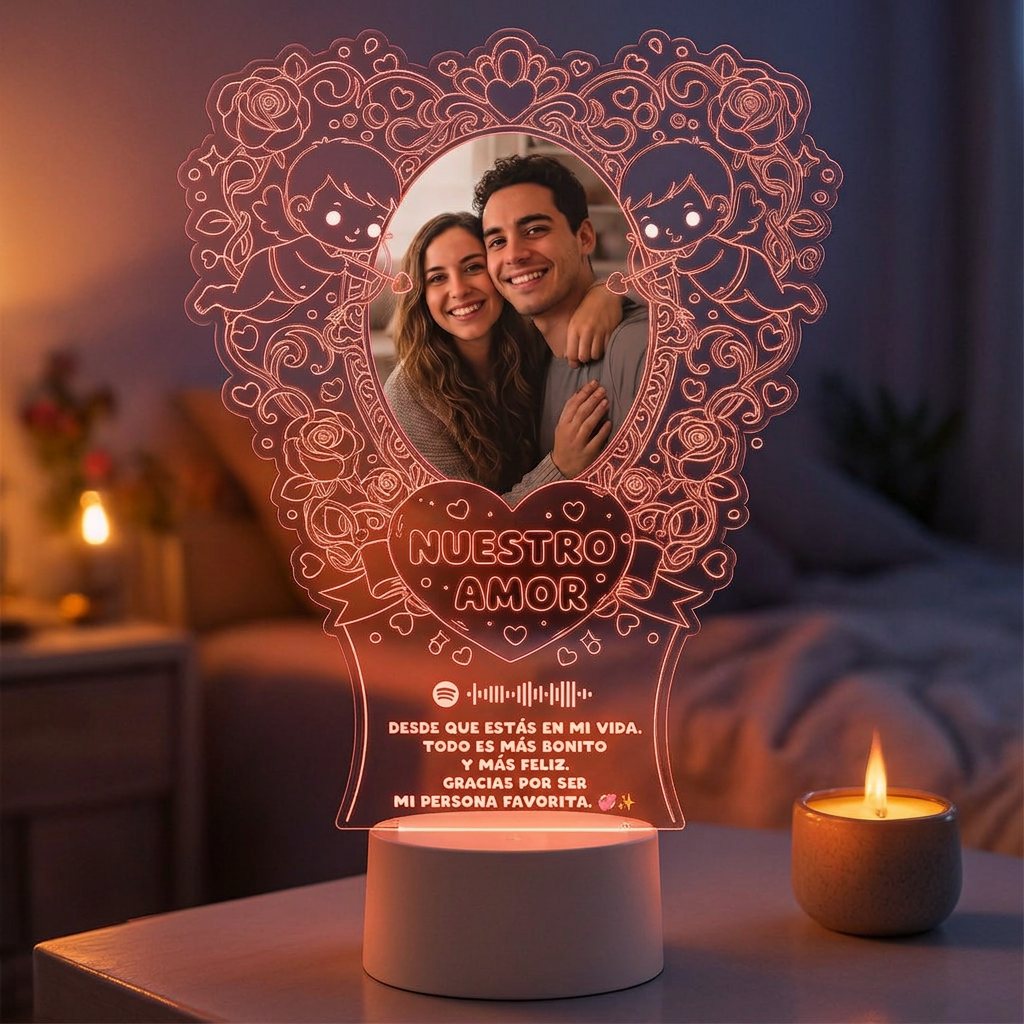 Lampara Led 3D Cupido Cute