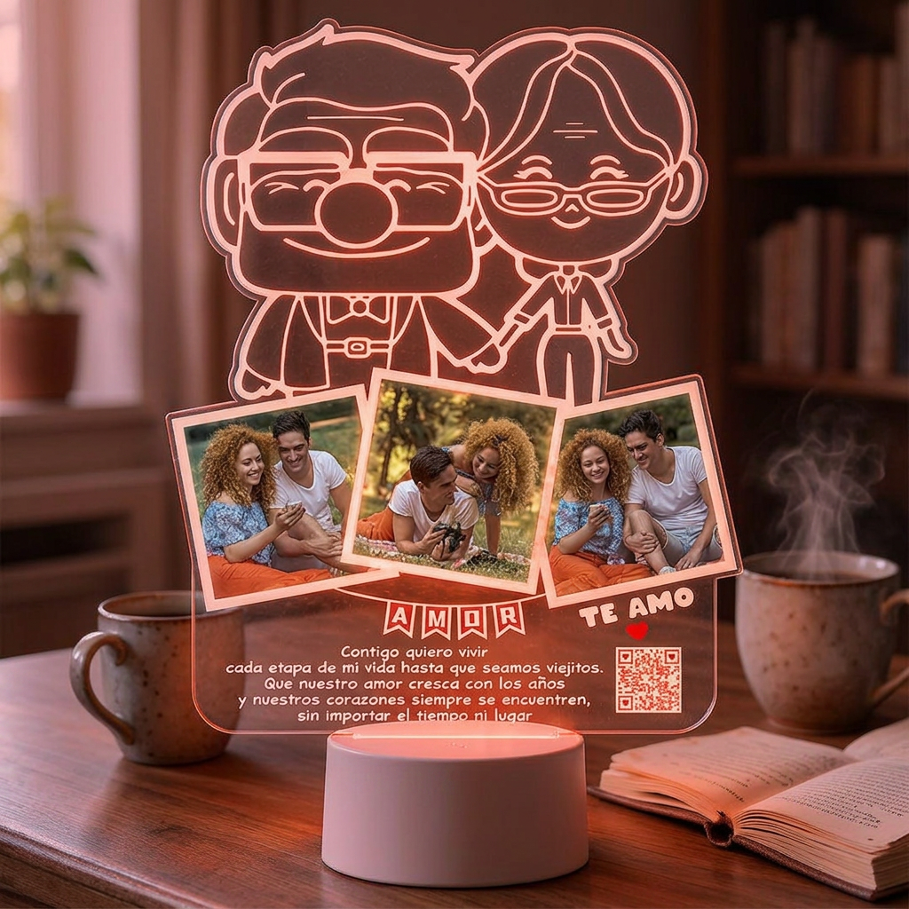 Lampara Led 3D Abuelitos Up