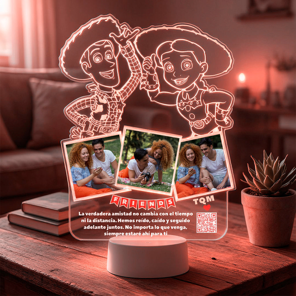Lampara Led 3D Woody & Jessie Amigos