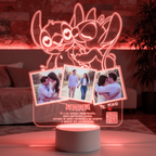 Lampara Led 3D Stitch Enamorado