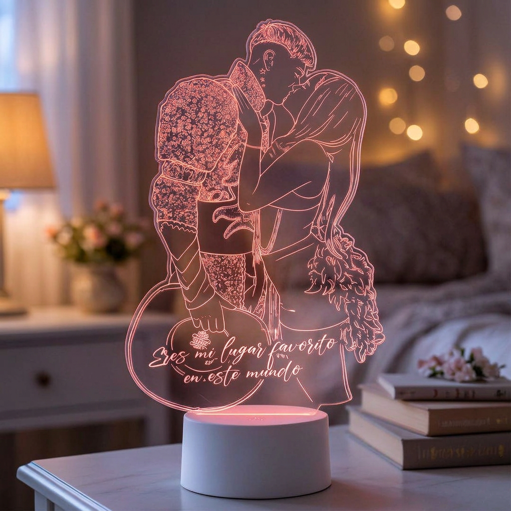 Lampara Led 3D Line Art