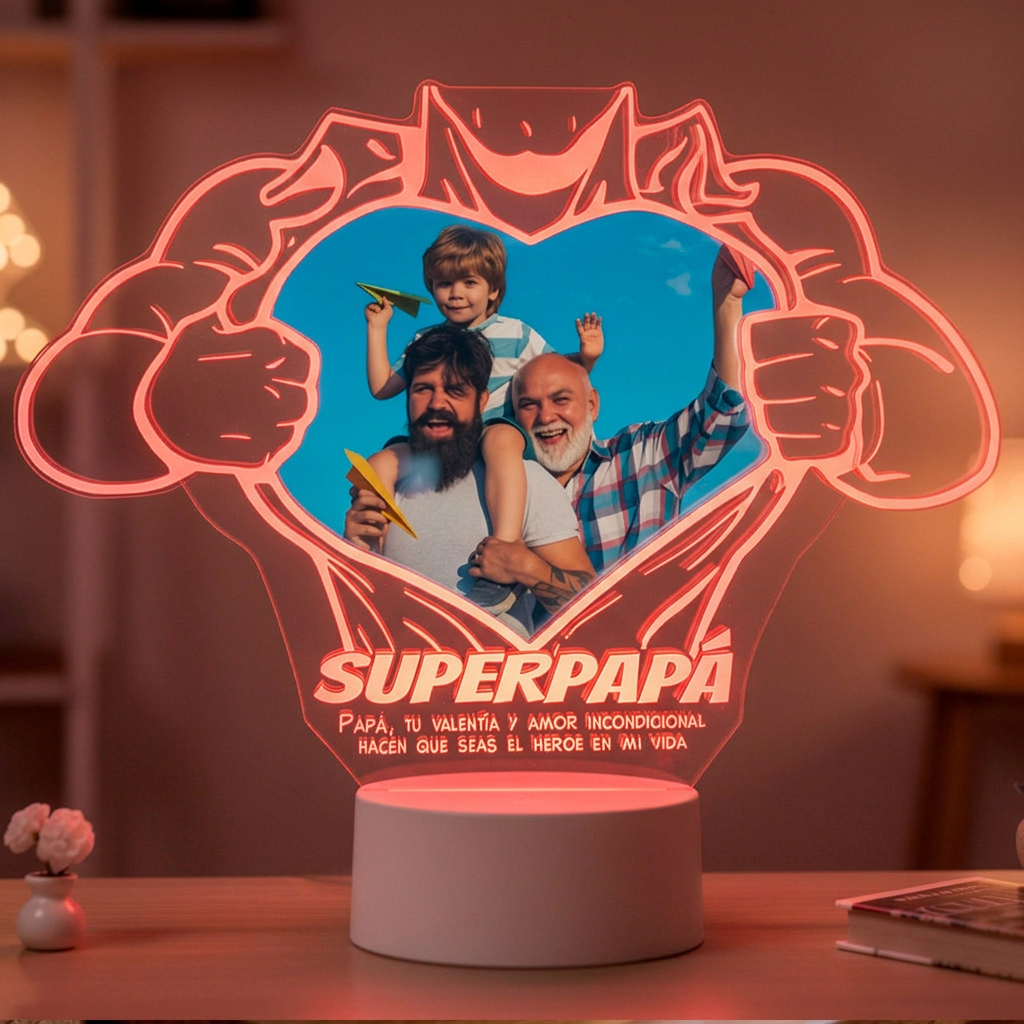 Lampara Led 3D SuperPapa Color