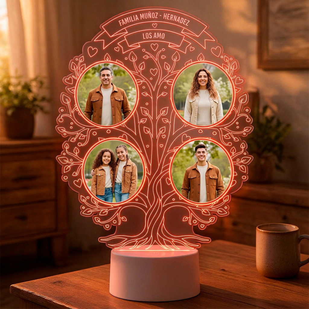 Lámpara Led 3D Árbol de la Familia