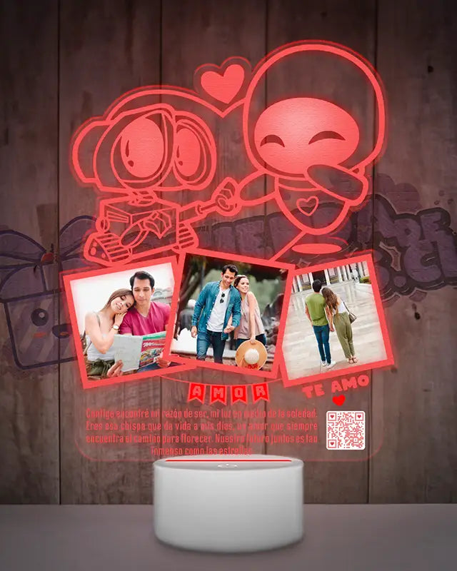 Lampara Led 3D Wall-E