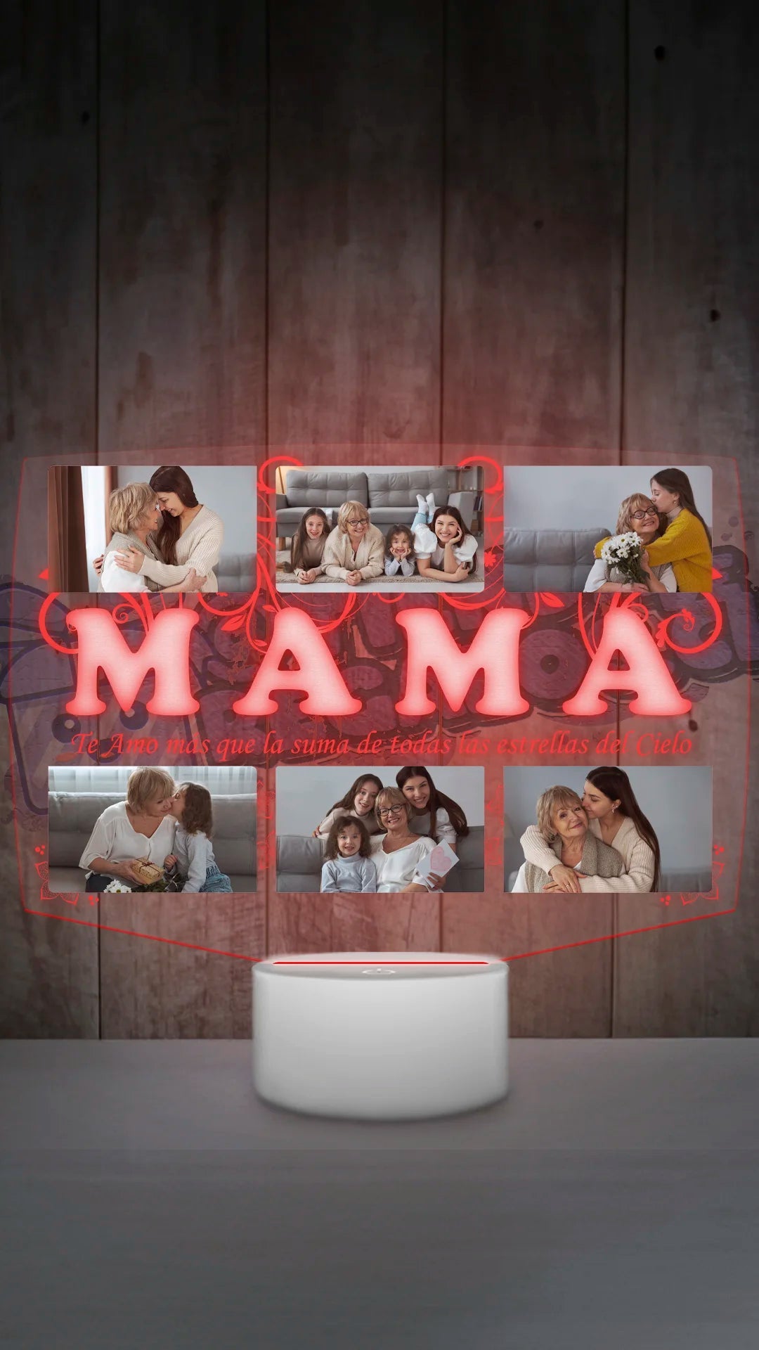 Lampara Led 3D Mamá 6