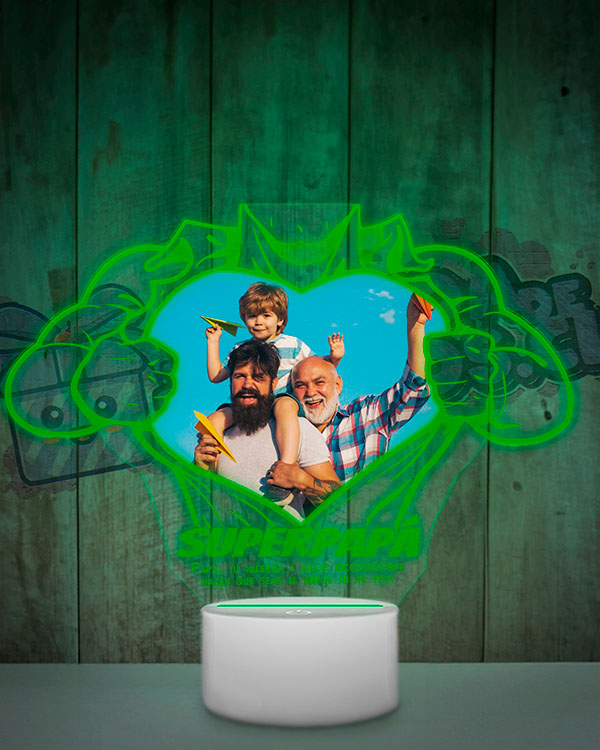 Lampara Led 3D SuperPapa Color