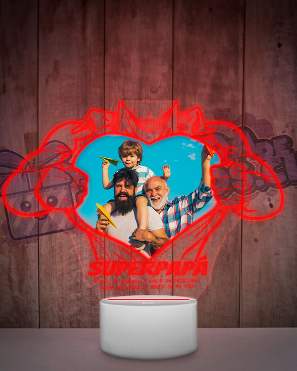 Lampara Led 3D SuperPapa Color