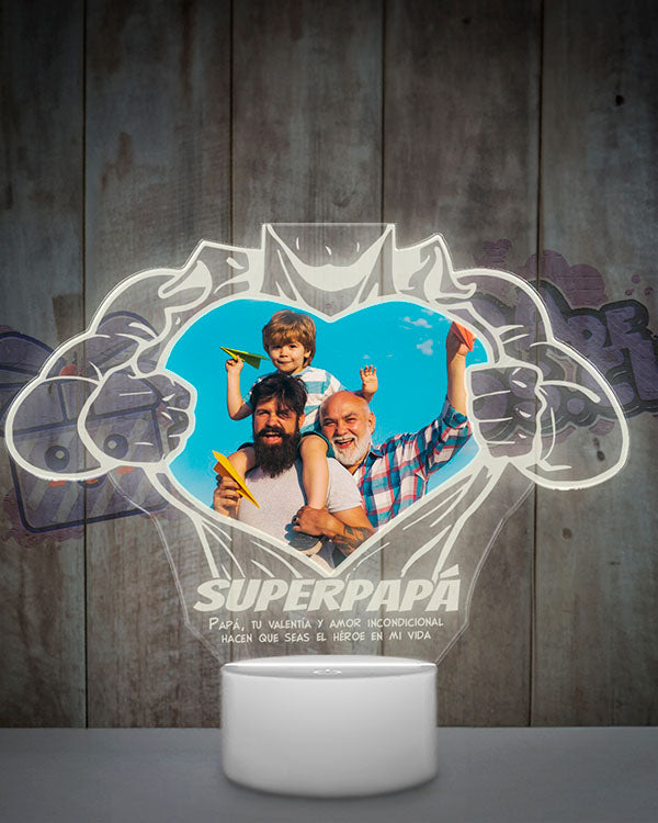 Lampara Led 3D SuperPapa Color