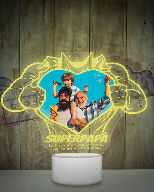Lampara Led 3D SuperPapa Color