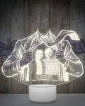 Lampara Led 3D SuperPapa Grabado