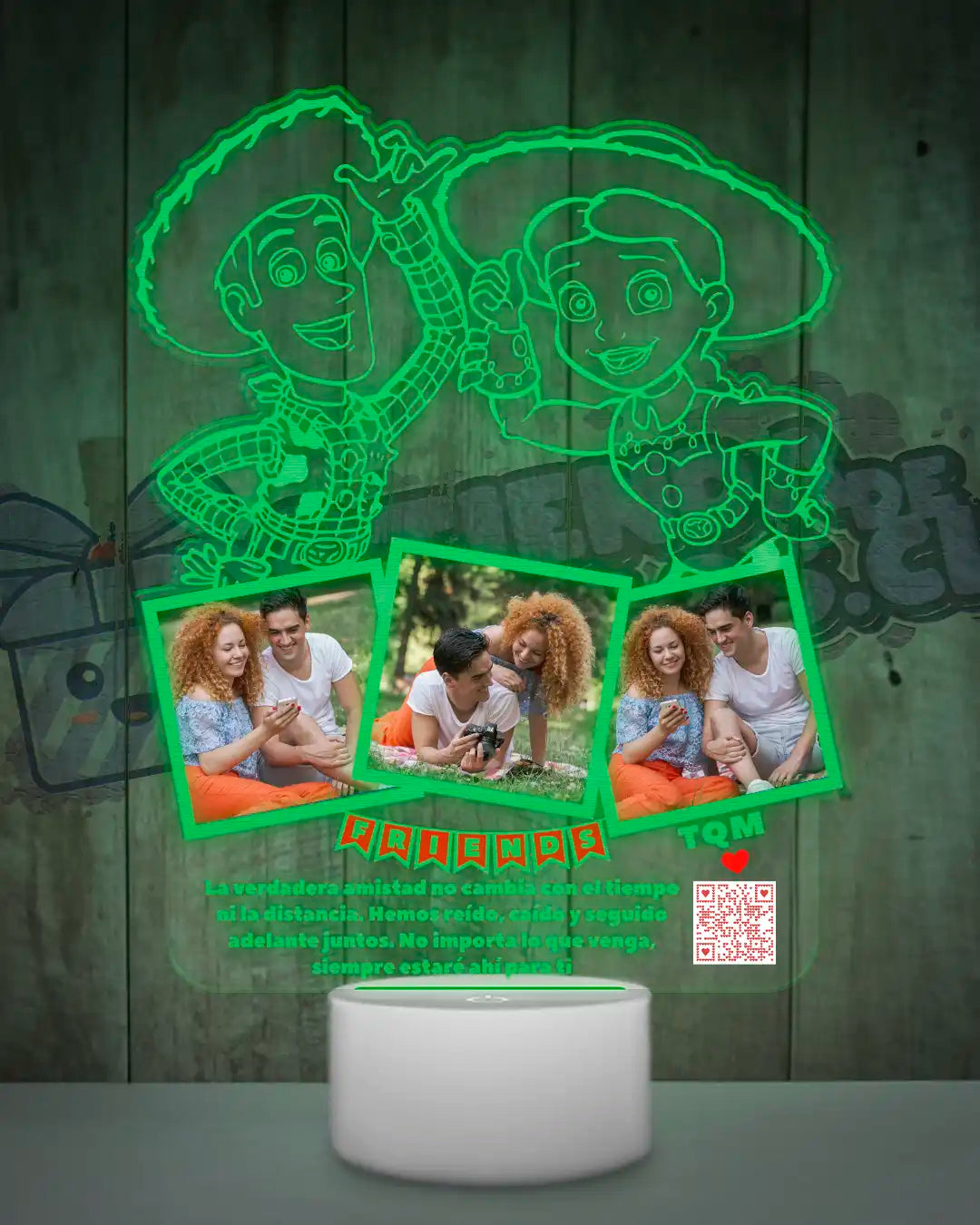 Lampara Led 3D Woody & Jessie Amigos