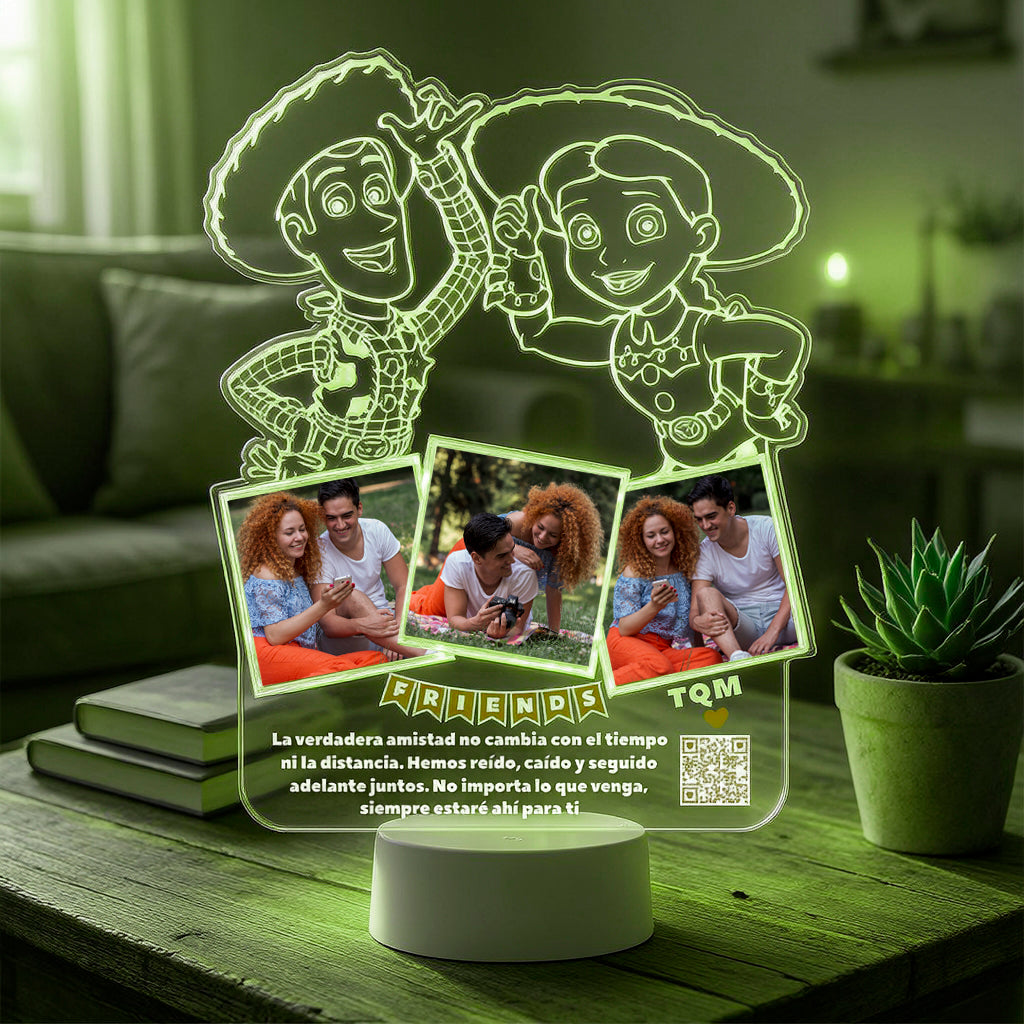 Lampara Led 3D Woody & Jessie Amigos