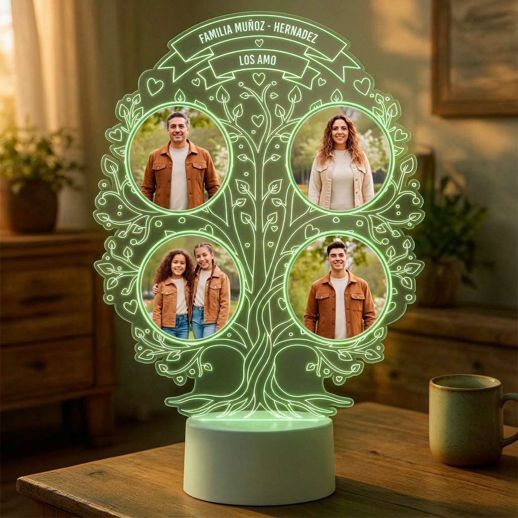 Lámpara Led 3D Árbol de la Familia