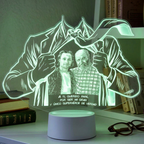 Lampara Led 3D SuperPapa Grabado