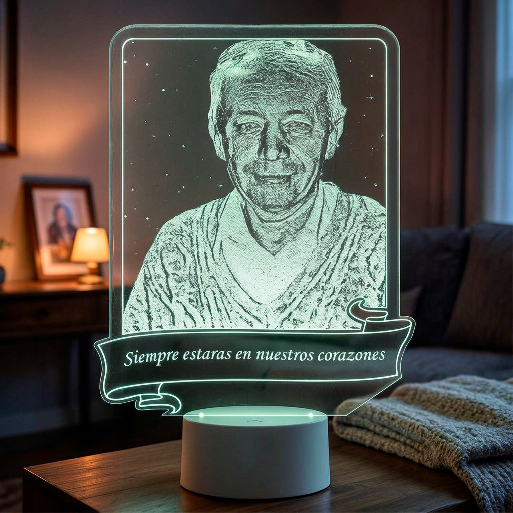 Lampara Led 3D Fotográfica Pergamino