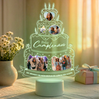 Lampara Led 3D Cumpleaños Torta