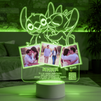 Lampara Led 3D Stitch Enamorado