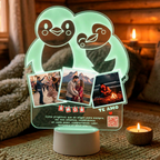 Lampara Led 3D Pingüinos Enamorados