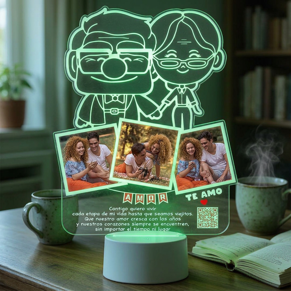 Lampara Led 3D Abuelitos Up