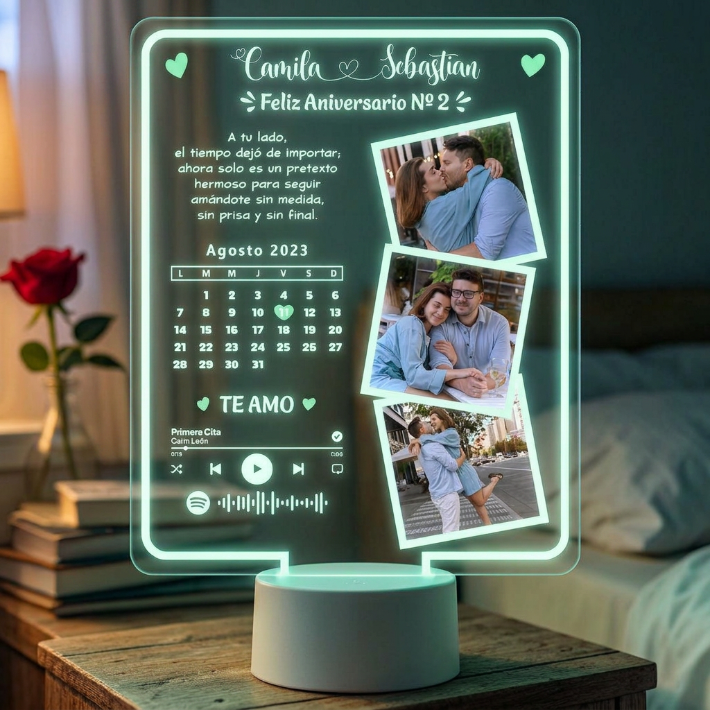 Lámpara Led 3D Amor Calendario 1