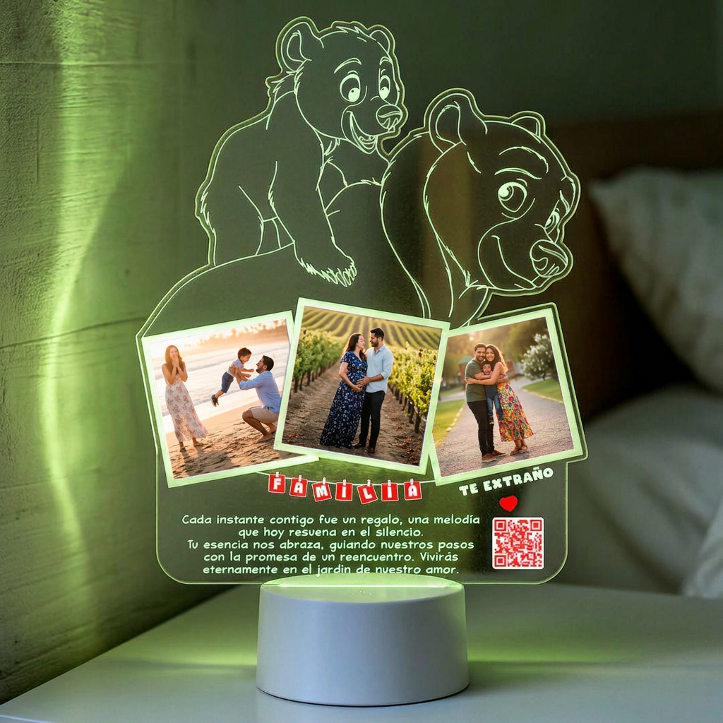Lampara Led 3D Tierra de Osos