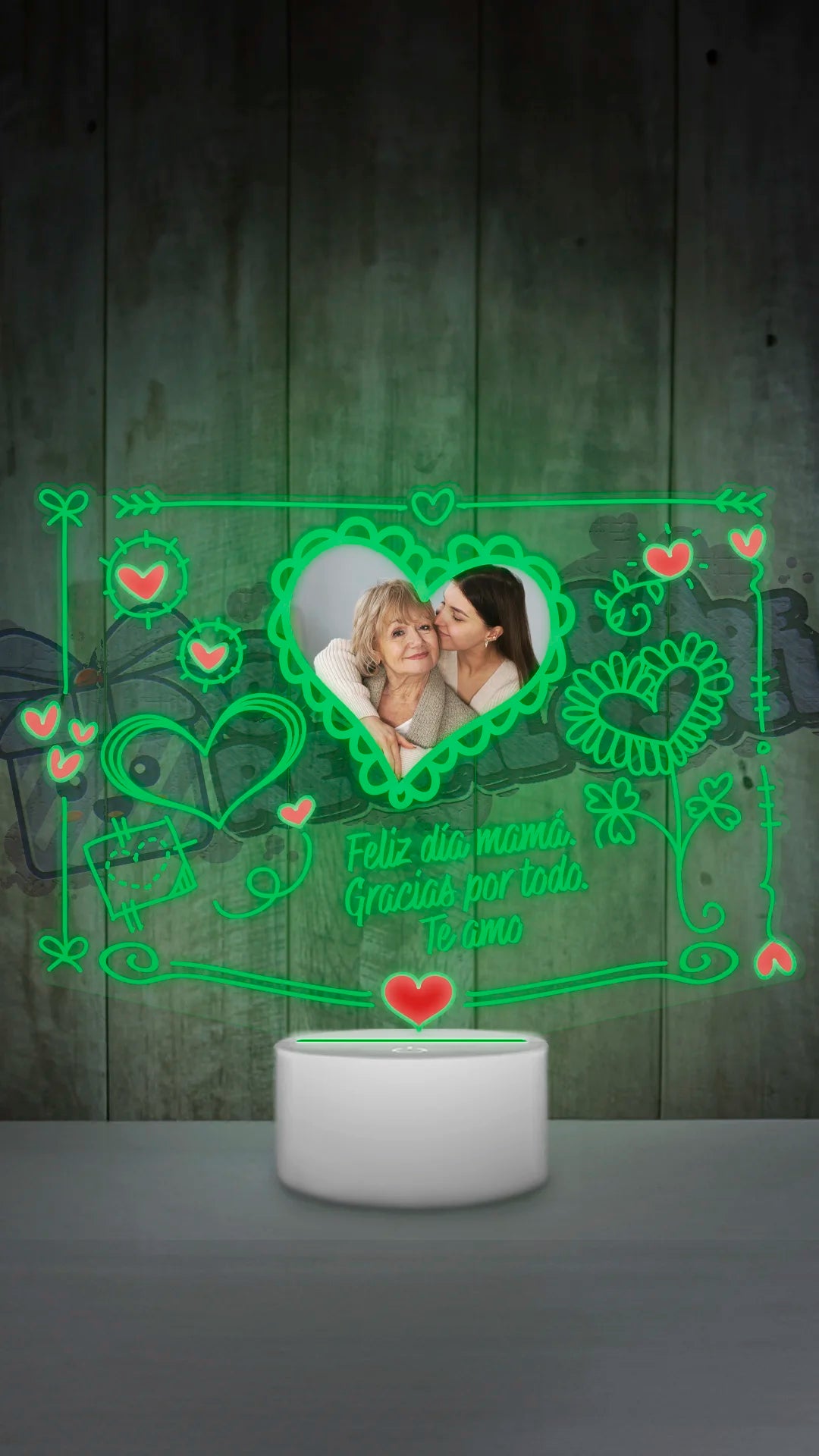 Lampara Led 3D Cute Corazon