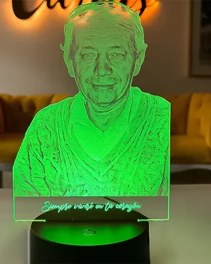 Lampara led 3d Fotografica, una foto y una frase