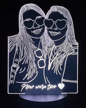 Lampara led 3d line art