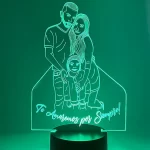 Lampara led 3d line art