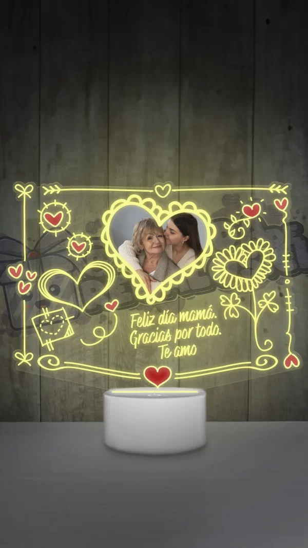 lampara led 3d mama cute