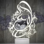 lampara led 3d Embarazada con fotografia de ecografia y una frase