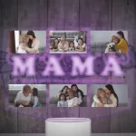 Lampara led 3D Mamá con 6 fotografias