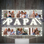 lampara led 3d papa 6 con 6 fotografias