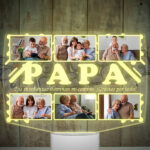 lampara led 3d papa 6 con 6 fotografias