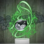lampara led 3d Embarazada con fotografia de ecografia y una frase