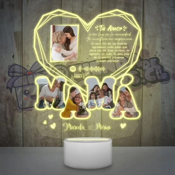 lampara led 3d mama diamante